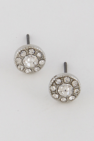Rhinestone Flower Designed Earrings 6JCD1